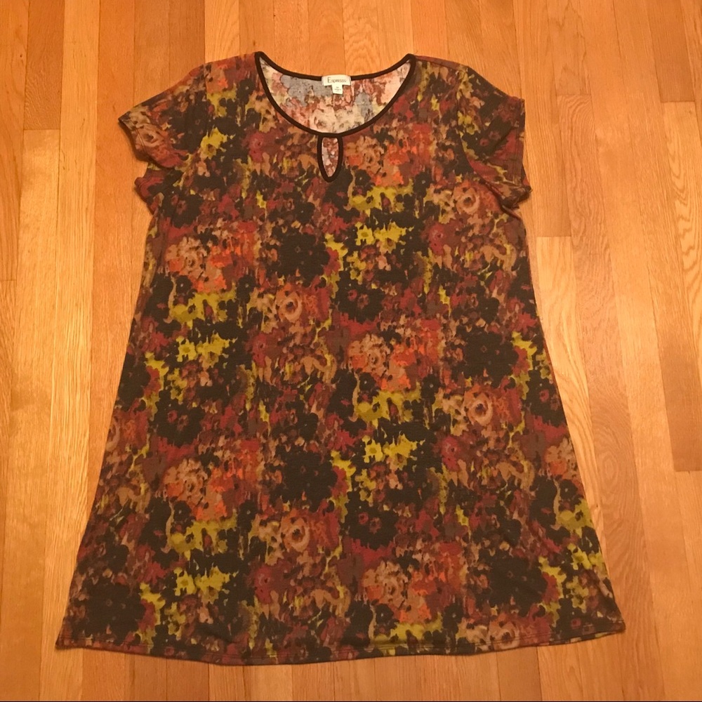 3X Espresso Mid Length Dress